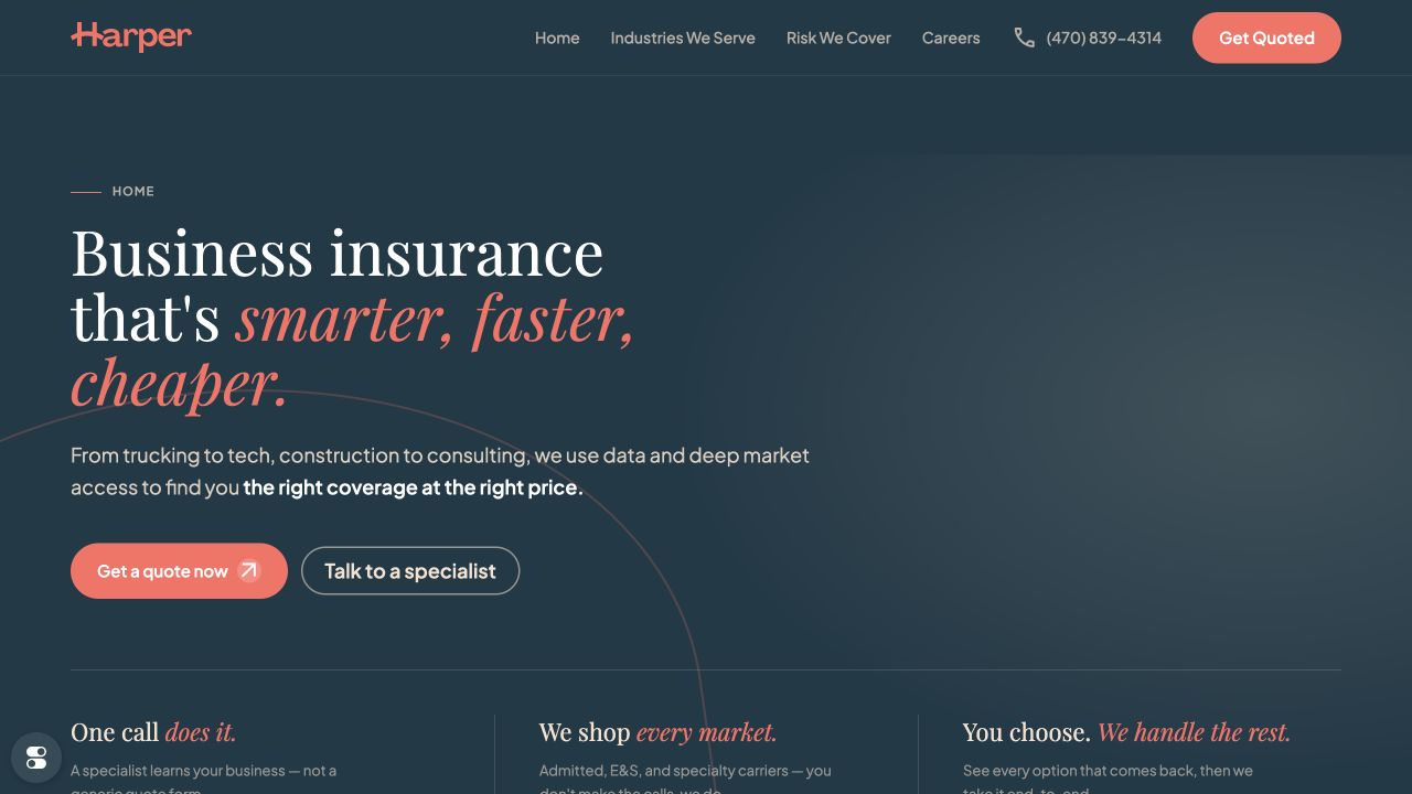 Harper commercial insurance service workflow