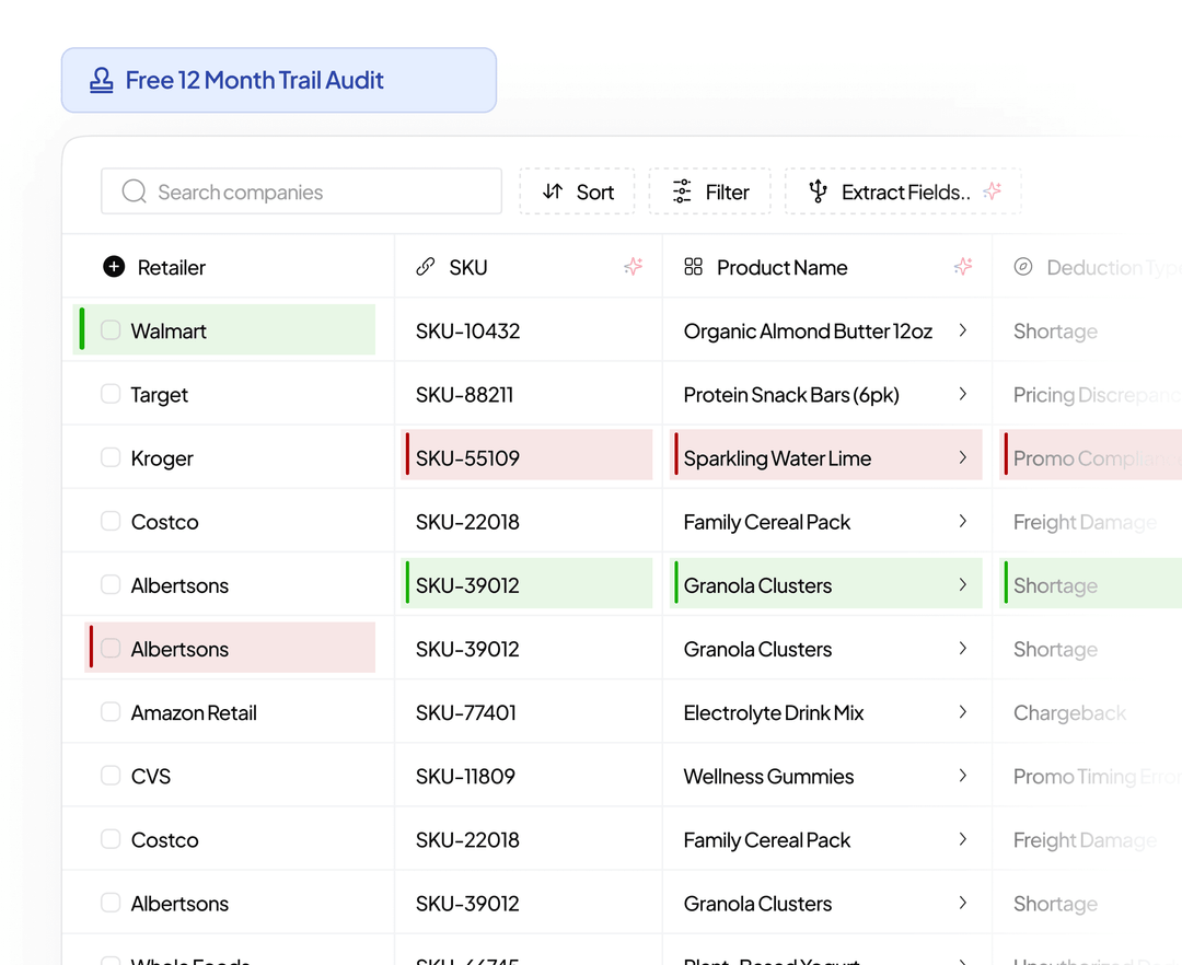 Glimpse official product image showing deduction fields and review status