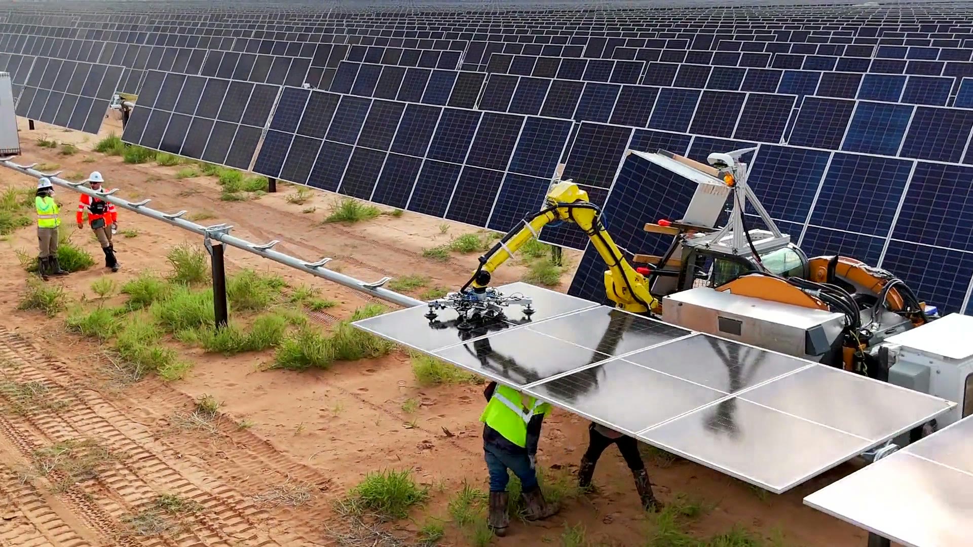 Gritt solar construction installation scene
