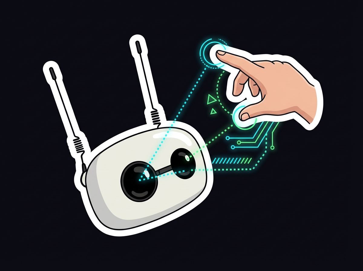 A gesture-tracking app lets the robot recognize and follow hand movement
