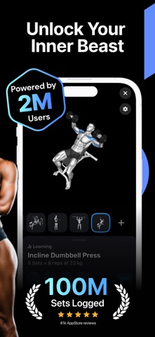FitnessAI’s exercise-planning interface in official App Store screenshots