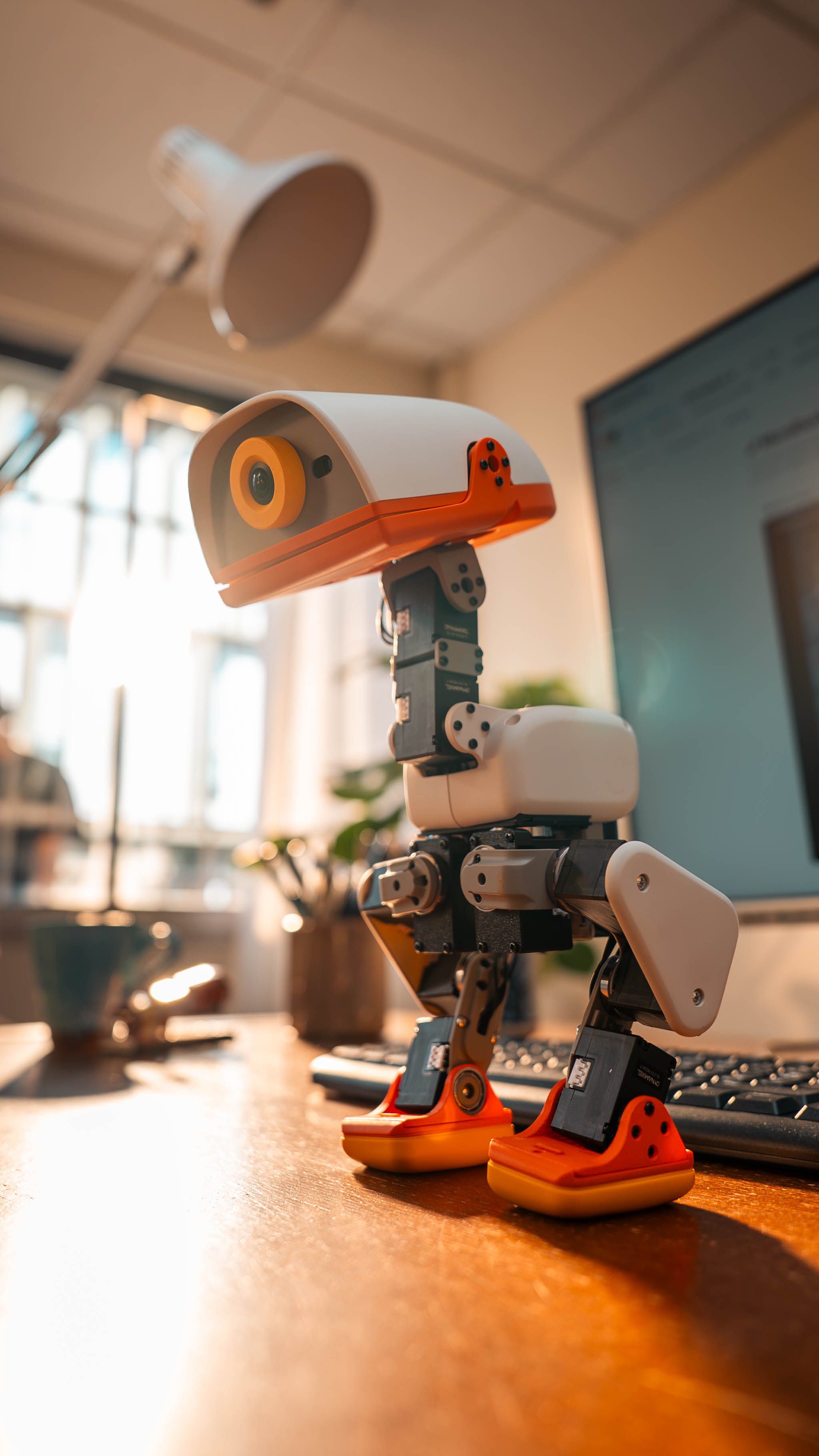 A close view of Microduck from official Pollen Robotics press material