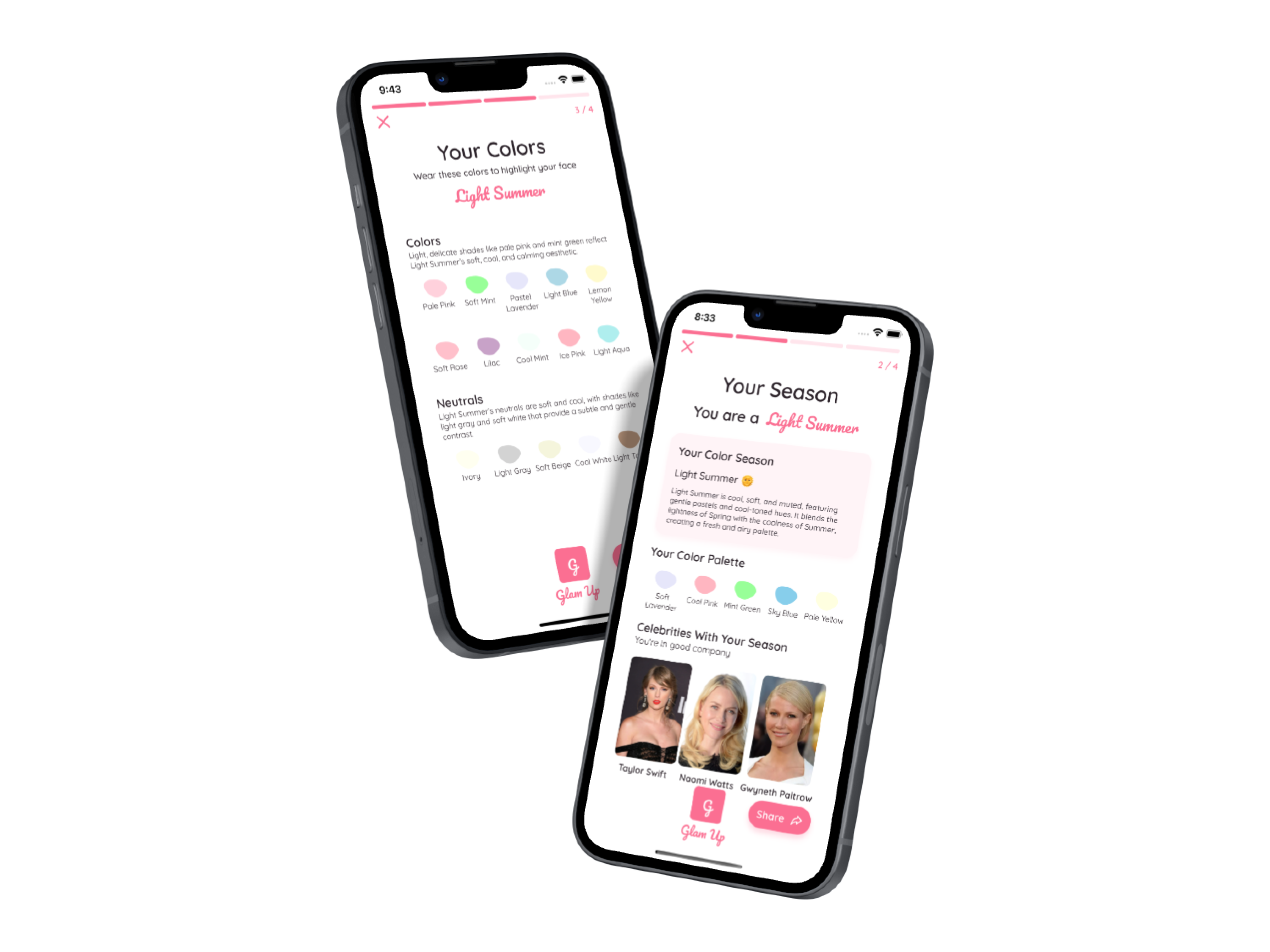 Glam Up color analysis demo