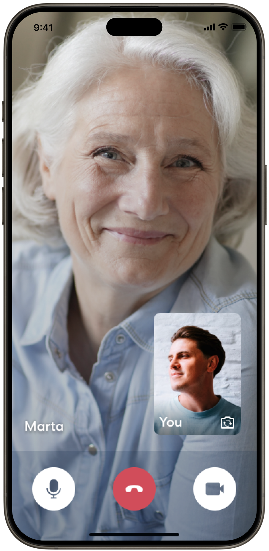 The ElliQ companion application for relatives.